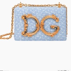 Dolce & Gabbana NWT Tweed Crossbody Bag with Gold Accents